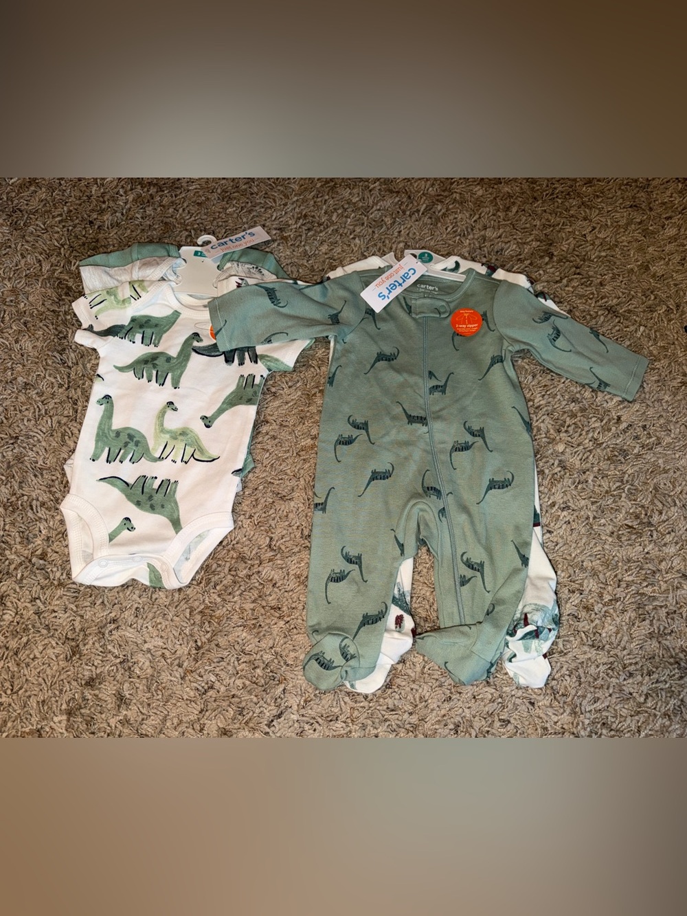 Carters boys dinosaur 3 month lot